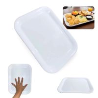 Travessa Rasa em Melamina 33.5  26  1.8 Cm Branco