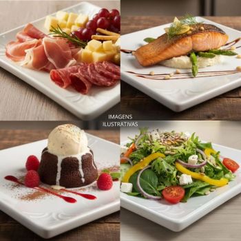 Prato Quadrado em Melamina 20.3  20.3  2 Cm Branco