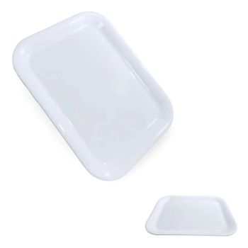 Travessa Rasa em Melamina 33.5  26  1.8 Cm Branco