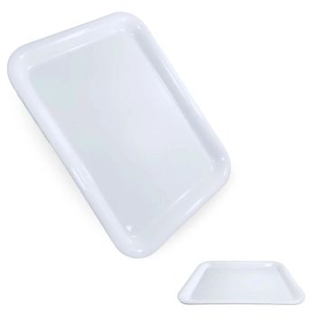 Travessa Rasa em Melamina 38.4  29.1  2.1 Cm Branco