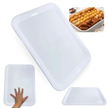 Travessa Rasa em Melamina 44  32.6  1.9 Cm Branco