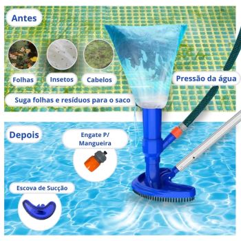 Aspirador com Venturi com Escova para Piscina