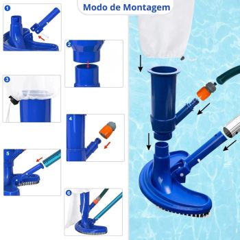 Aspirador com Venturi com Escova para Piscina