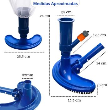 Aspirador com Venturi com Escova para Piscina