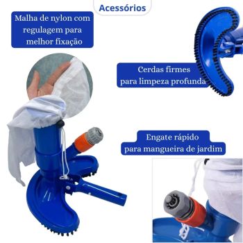 Aspirador com Venturi com Escova para Piscina