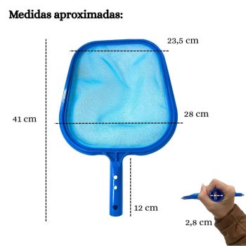 Peneira Plastica para Piscina Sem Cabo 41 X 28 Cm