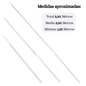 Haste Retrtil Cabo Extensor Telescpico 3,30 Metros em Alumnio