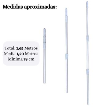Haste Retrtil Cabo Extensor Telescpico 1,65 Metros em Alumnio