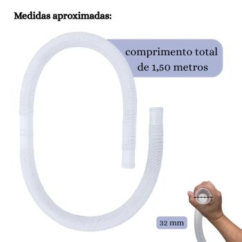 Mangueira 32mm 1,45m Transparente