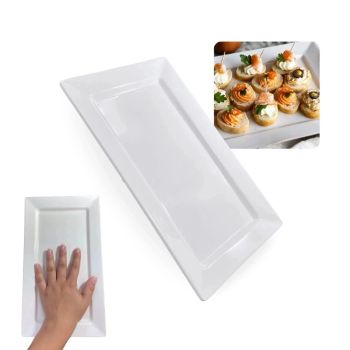 Prato Retangular em Melamina 30.4 � 17.3 � 2.2 Cm Branco
